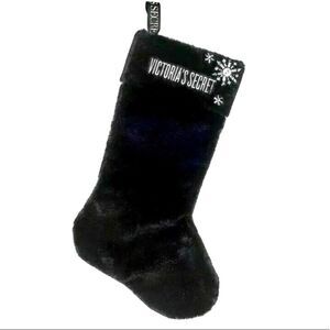 Victoria's Secret  Plush Christmas Stocking Black